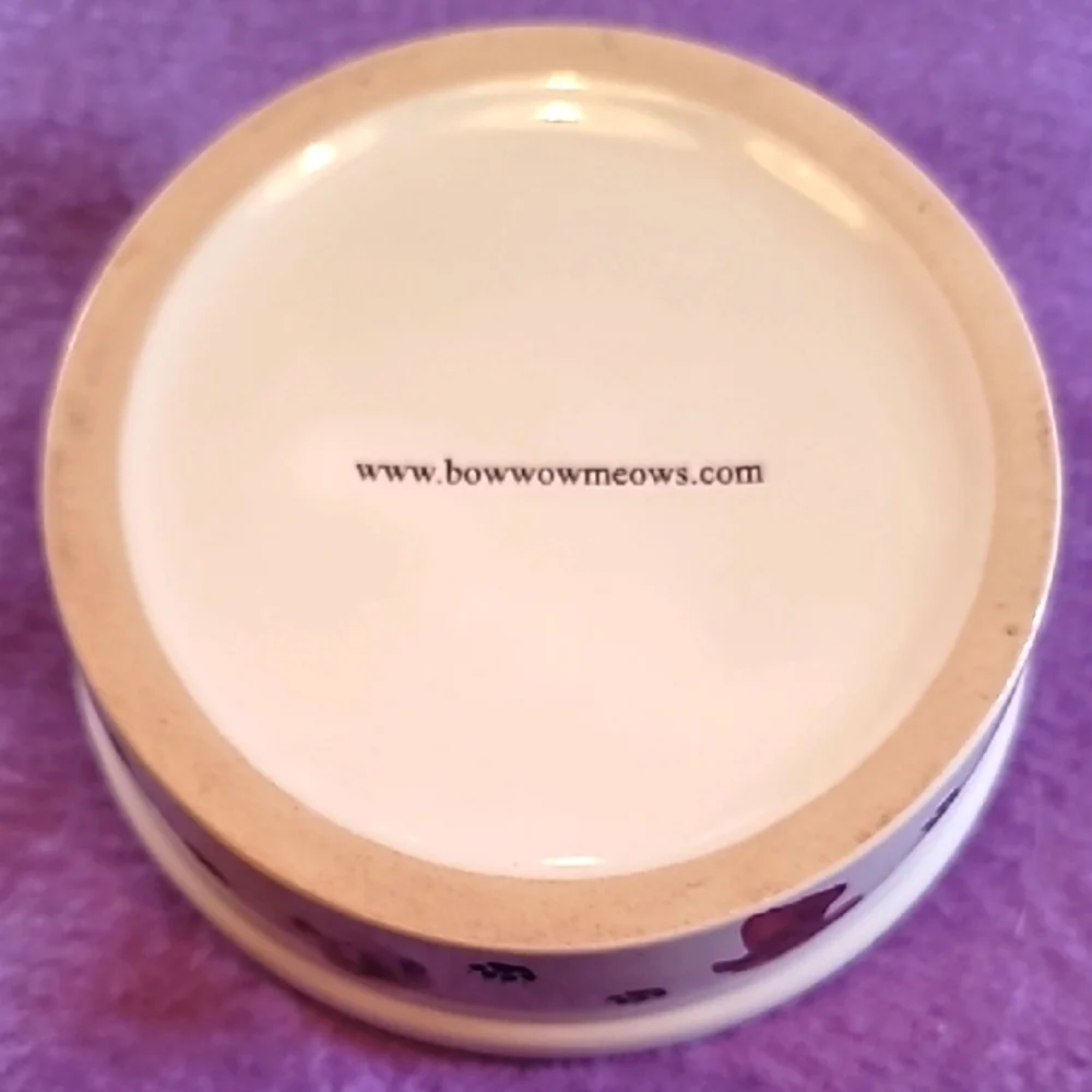 0774. BowWowMeow's Ceramic Decorative Bowl for Small Pet Dogs ~ So classy & Cute